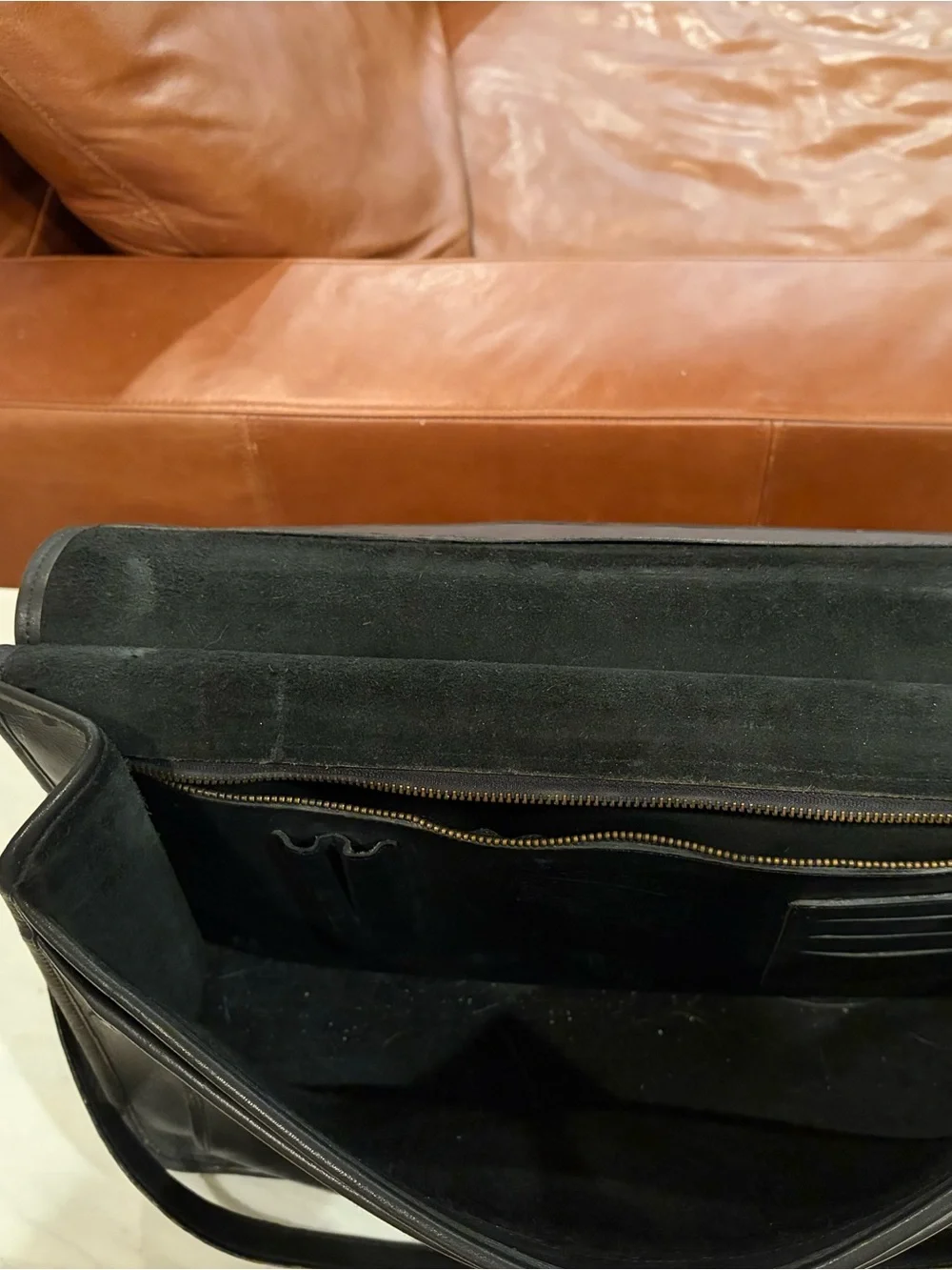 Vintage Coach Black Leather Briefcase
